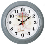 Часы настенные СН 2121-003 "Лаванда и чай" серый