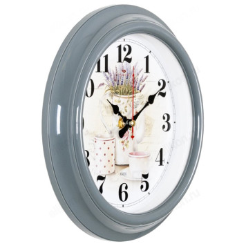 Часы настенные СН 2121-003 "Лаванда и чай" серый-2