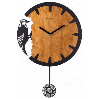 Часы Рубин 2830-001 Скандинавский дятел с маятником