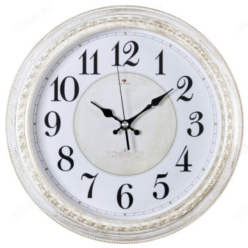 Часы настенные Рубин СН 2950-107 " Классика" белый с золотом