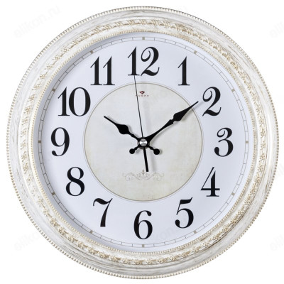 Часы настенные Рубин СН 2950-107 " Классика" белый с золотом