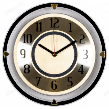 Часы настенные Рубин 3124-100 Золотая классика черн.