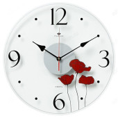 Часы настенные Рубин 3433-002 Маки прозр