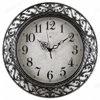 Часы настенные Рубин 4051-105 Классика черн/серебро