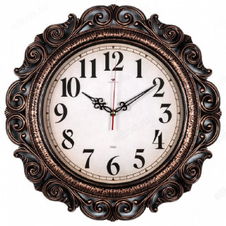 Часы настенные Рубин 4126-001 Классика черн/бронза