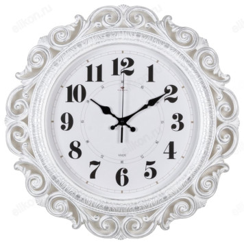 Часы настенные Рубин СН 4126-004 " Классика" бел/серебр.