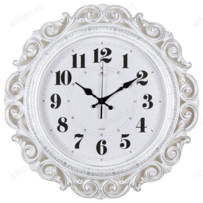 Часы настенные Рубин СН 4126-004 " Классика" бел/серебр.