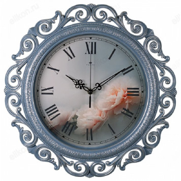 Часы настенные Рубин 4126-009 Классика син/серебро