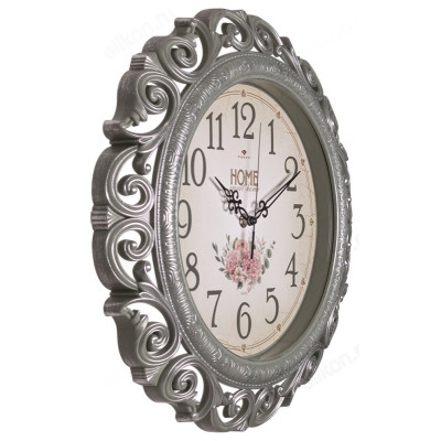 Часы настенные Рубин СН 4126-010 " Классика" оливковый/серебр.-1