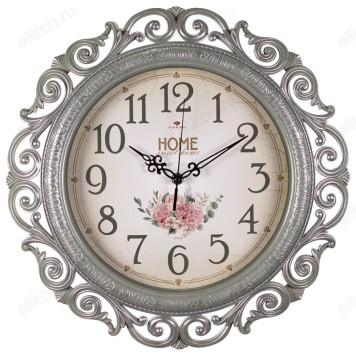 Часы настенные Рубин СН 4126-010 " Классика" оливковый/серебр.