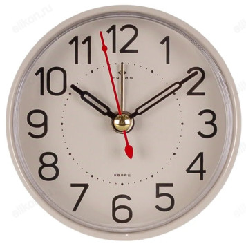 Будильник Рубин B7-023 Классика кварц бежевый