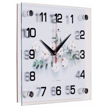 Часы настенные СН 2525-058 "Веточки хлопка"-1
