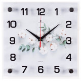 Часы настенные СН 2525-058 "Веточки хлопка"