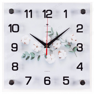 Часы настенные СН 2525-058 "Веточки хлопка"