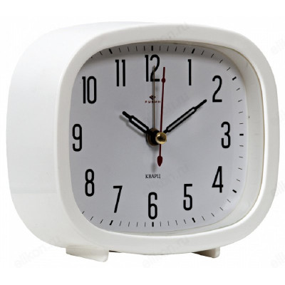 Будильник Рубин В5-003 Классика кварц белый