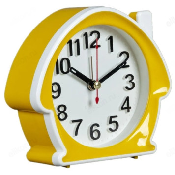 Будильник Рубин В6-003 Классика кварц желт/бел-1