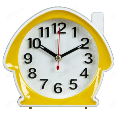 Будильник Рубин В6-003 Классика кварц желт/бел