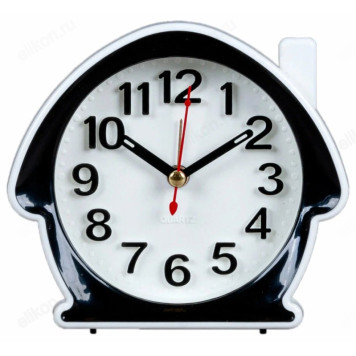 Часы-будильник Рубин В6-008 Классика кварц черн/бел