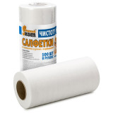 Салфетки из спанлейса в рулоне с перфорацией , 25х30см, 100шт РЫЖИЙ КОТ 002925