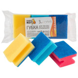 Губка для посуды Рыжий кот 3шт 003927