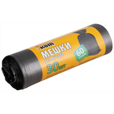 Мешки для мусора Рыжий кот 60л/30шт черные 003929-1