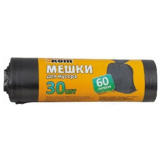 Мешки для мусора Рыжий кот 60л/30шт черные 003929