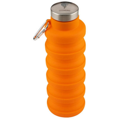 Бутылка складная силиконовая с карабином LEONORD LEO-01 РЫЖИЙ КОТ 004748-3