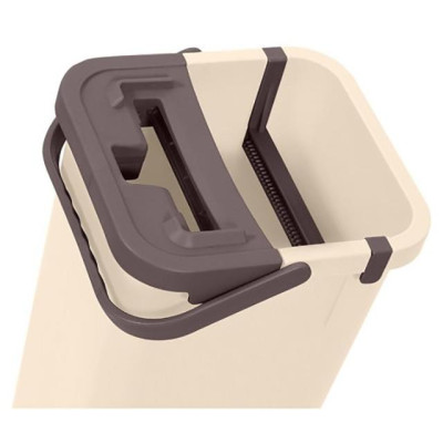 Швабра для пола 'MIRACLE' с насадкой из микрофибры и ведром с механизмом отжима РЫЖИЙ КОТ 004836-4