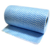 Салфетки хозяйственные в рулоне с перфорацией , 25х30см, синяя волна, 30шт РЫЖИЙ КОТ 006092