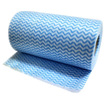 Салфетки хозяйственные в рулоне с перфорацией , 25х30см, синяя волна, 30шт РЫЖИЙ КОТ 006092