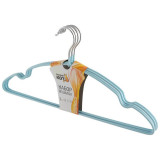 Набор вешалок с ПВХ покрытием 5шт бирюзовый РЫЖИЙ КОТ 006834