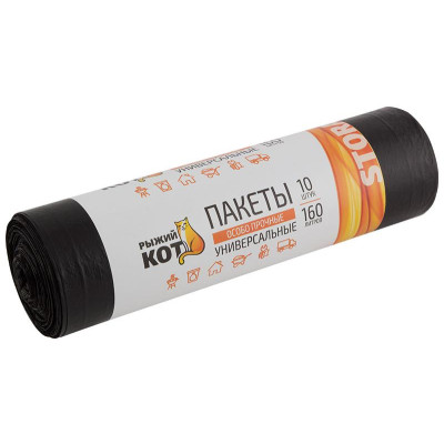 Мешки для мусора особопрочные Рыжий кот 006977 черн.