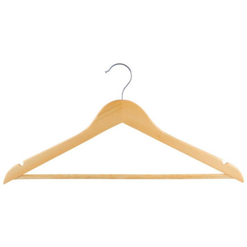 Набор вешалок деревянных с перекладиной светлое дерево (5шт) РЫЖИЙ КОТ 007769-1