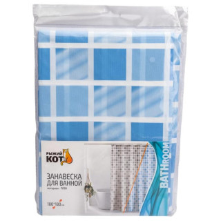 Занавеска для ванной РЫЖИЙ КОТ 008351-1