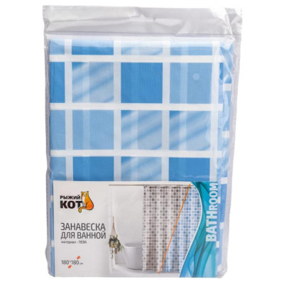 Занавеска для ванной РЫЖИЙ КОТ 008351-1