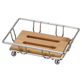 Мыльница BAMBOO-01 (12.4х8.3х3.2см) на ножках РЫЖИЙ КОТ 101243