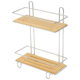 Полка двухъярусная BAMBOO-03 (26х11.5х34см) РЫЖИЙ КОТ 101245