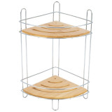 Полка двухъярусная BAMBOO-04 (19,5х19.5х36.5см) угловая РЫЖИЙ КОТ 101246