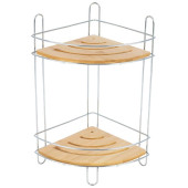 Полка двухъярусная BAMBOO-04 (19,5х19.5х36.5см) угловая РЫЖИЙ КОТ 101246