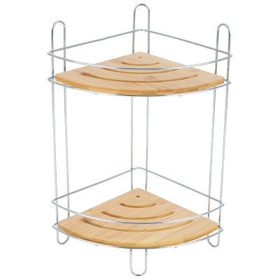 Полка двухъярусная BAMBOO-04 (19,5х19.5х36.5см) угловая РЫЖИЙ КОТ 101246
