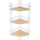 Полка трехъярусная BAMBOO-05 (19.5х19.5х48.5см) угловая РЫЖИЙ КОТ 101247