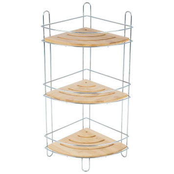 Полка трехъярусная BAMBOO-05 (19.5х19.5х48.5см) угловая РЫЖИЙ КОТ 101247