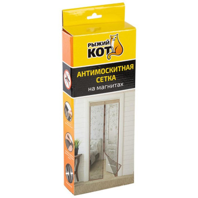 Сетка антимоскитная на магнитах ' Капутомоскито' (100х210см, дизайн Цветочный узор) РЫЖИЙ КОТ 103711-4
