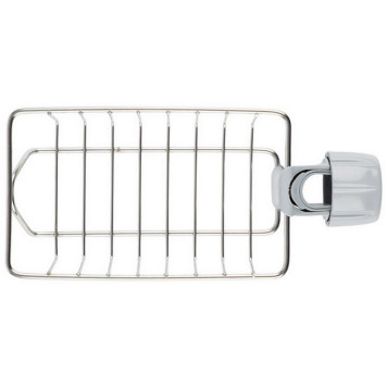 Держатель регулируемый для мыла/губки на кран 23.5х10.5х5.5см (металл) РЫЖИЙ КОТ 104264-2