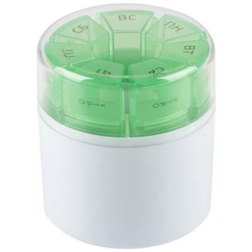 Таблетница на 7 дней, цилиндр РЫЖИЙ КОТ 104326-1