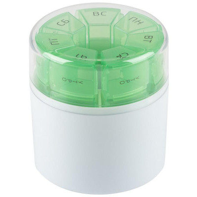 Таблетница на 7 дней, цилиндр РЫЖИЙ КОТ 104326-1