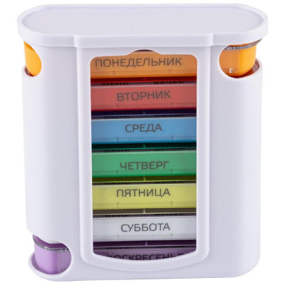 Таблетница на 7 дней, вертикальная РЫЖИЙ КОТ 104327-1