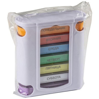 Таблетница на 7 дней, вертикальная РЫЖИЙ КОТ 104327-3