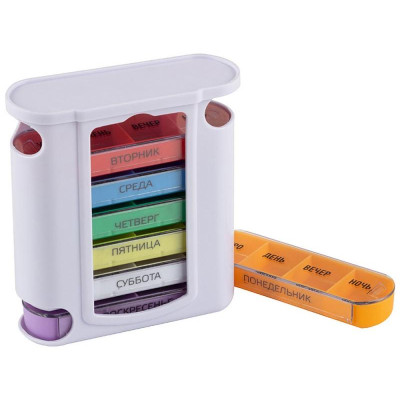Таблетница на 7 дней, вертикальная РЫЖИЙ КОТ 104327