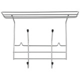 Вешалка настенная Mensola 2 крючка с полкой хром РЫЖИЙ КОТ 104845